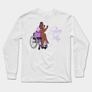 Sitting Pretty in Purple 3 Long Sleeve T-Shirt